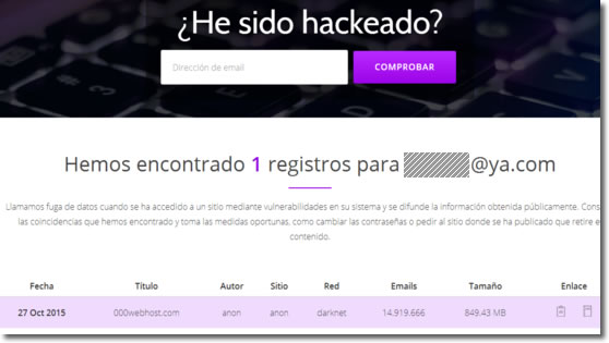 Comprueba si tu correo electrónico ha sido robado