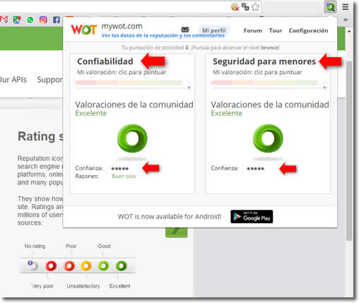 WOT, una herramienta para conocer la confianza de las páginas Web