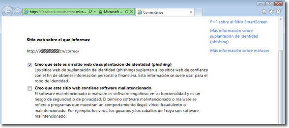 Denuncia el phishing