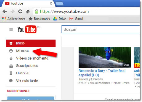 Cómo crear un canal o canales en YouTube