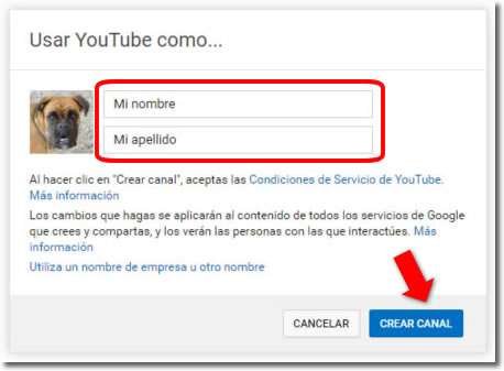 Cómo crear un canal o canales en YouTube