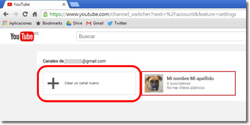 Cómo crear un canal o canales en YouTube