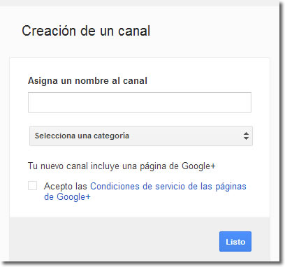 Cómo crear un canal o canales en YouTube