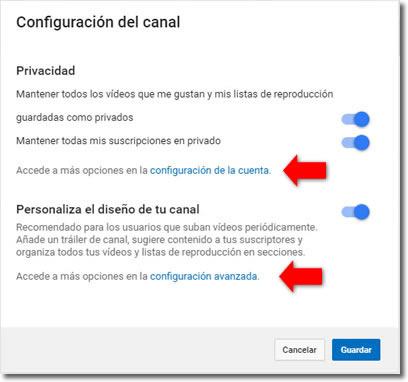 Cómo crear un canal o canales en YouTube