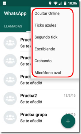 Con GB Whatsapp nos ocultan en línea, escribiendo y mucho más