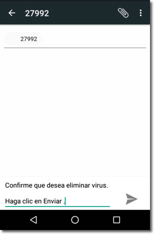 Su teléfono está infectado y la batería ha sufrido daños. ¡FALSO!