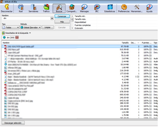 Revisa lo que compartes en redes P2P como emule