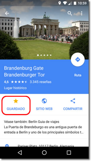 Si vas a viajar, utiliza Google Maps para guardar tus trayectos