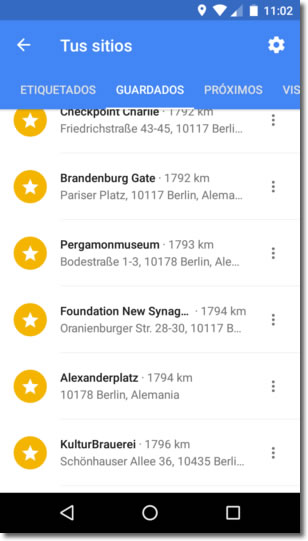 Si vas a viajar, utiliza Google Maps para guardar tus trayectos