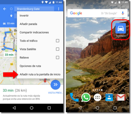 Si vas a viajar, utiliza Google Maps para guardar tus trayectos