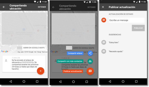 Contactos de confianza de Google, app de localización en caso de emergencia