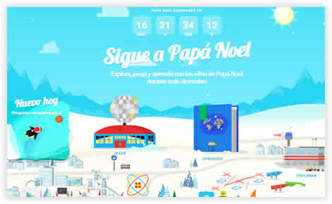 Juegos y actividades para niños en la Aldea de Papá Noel de Google