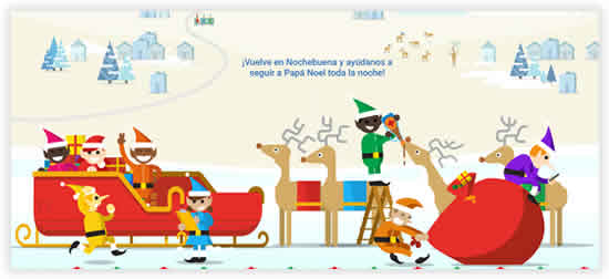 Juegos y actividades para niños en la Aldea de Papá Noel de Google