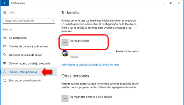 Cómo crear usuarios para niños en Windows 10