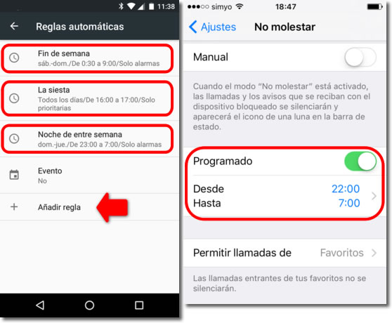 La función No Molestar de los teléfonos