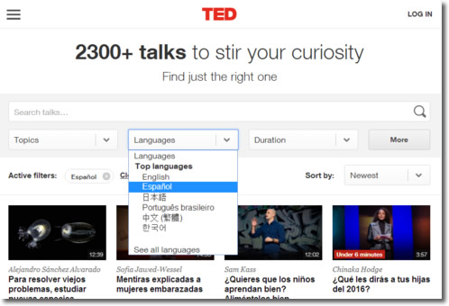 TED, vídeos de charlas inspiradoras y disponibles en todas las plataformas