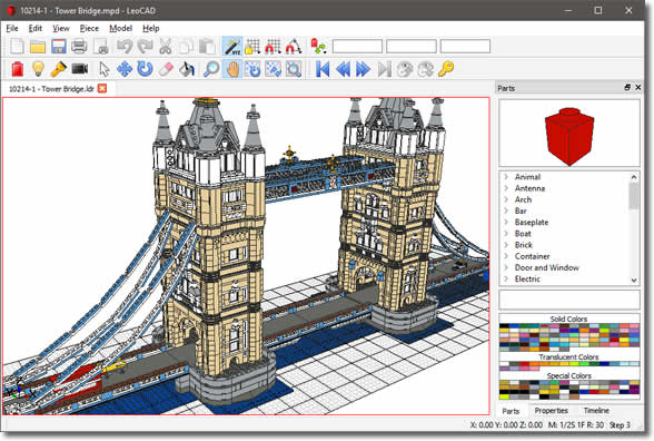 LeoCAD, programa CAD para crear construcciones virtuales LEGO