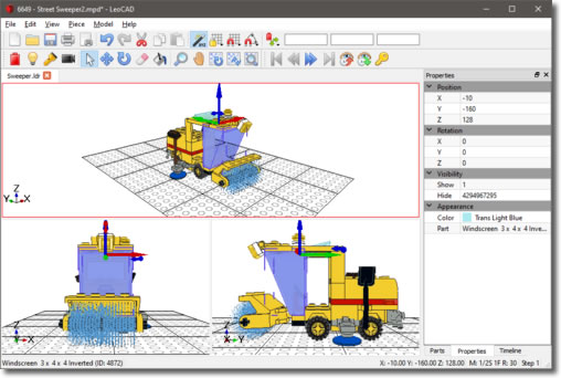 LeoCAD, programa CAD para crear construcciones virtuales LEGO