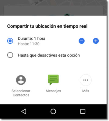 Ahora podemos compartir nuestra ubicación por Google Maps