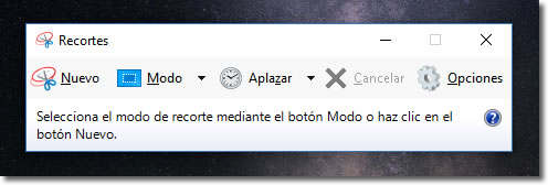 Recortes es la herramienta de Windows para hacer capturas de pantalla
