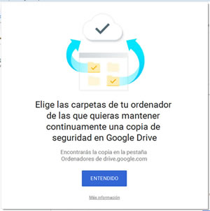 Backup and Sync es el servicio automático de copia de seguridad de Google