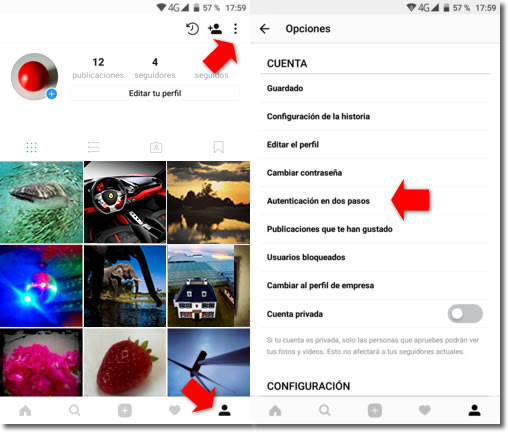 Mejora la seguridad de tu Instagram con la verificación en dos pasos