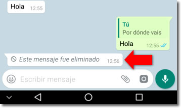 Whatsapp permite borrar mensajes después de enviarlos