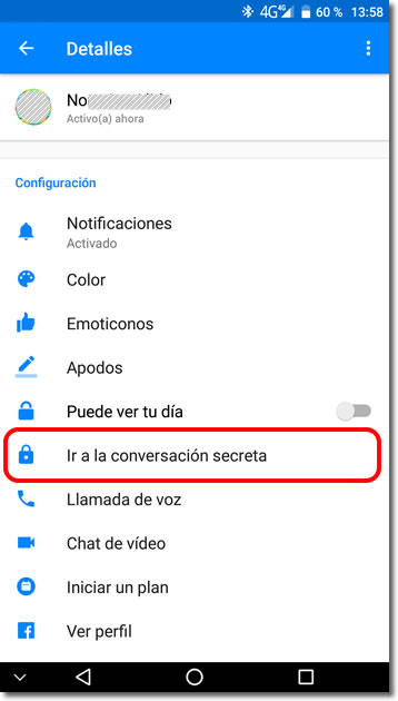 Conversaciones secretas y que desaparecen en Messenger