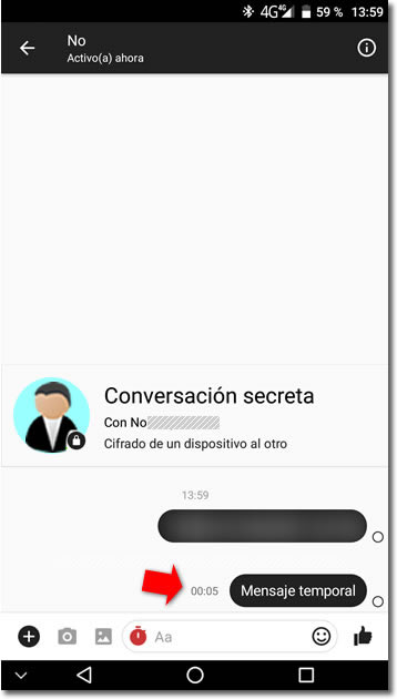 Conversaciones secretas y que desaparecen en Messenger