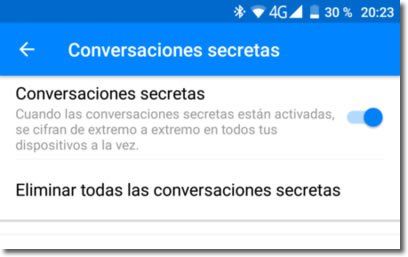 Conversaciones secretas y que desaparecen en Messenger