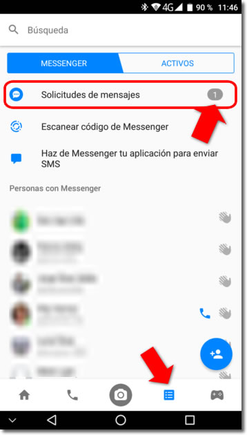 Why my Messenger message does not arrive if it appears active