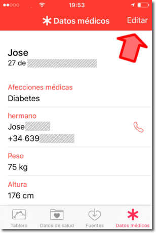 Información de emergencia en la pantalla de bloqueo de Android o iPhone