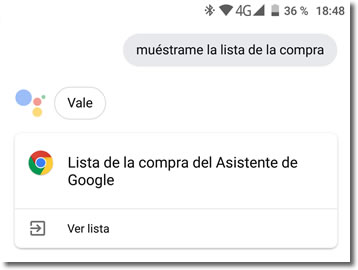 Crea la lista de la compra en Google y compártela con quien quieras