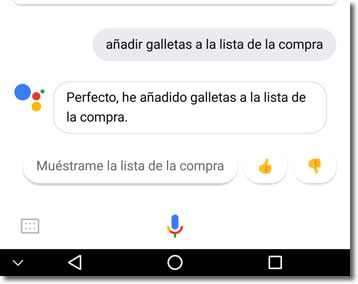 Crea la lista de la compra en Google y compártela con quien quieras