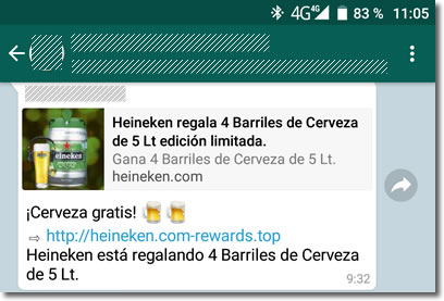 No hagas caso, Heineken no regala 4 barriles de cerveza