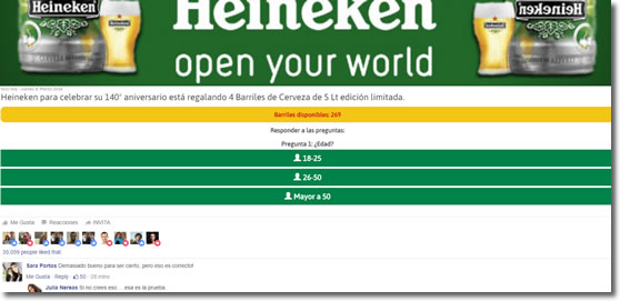 No hagas caso, Heineken no regala 4 barriles de cerveza