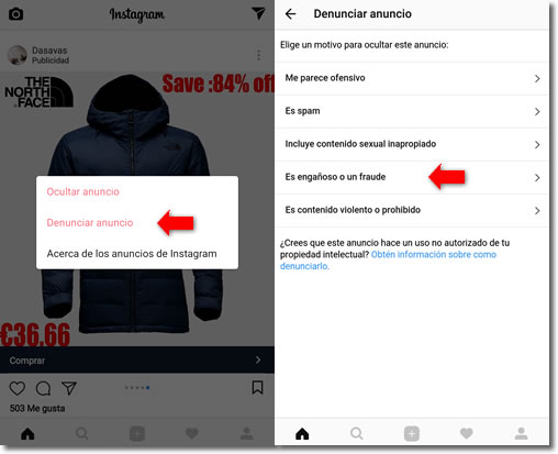 En Instagram se anuncian tiendas falsas que solo intentan estafarnos