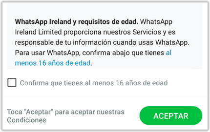 Whatsapp limita su uso a menores de 16 años, pero…