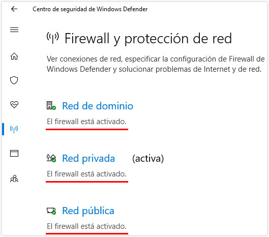 Revisa Windows Defender