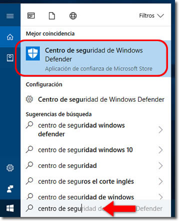 Revisa Windows Defender