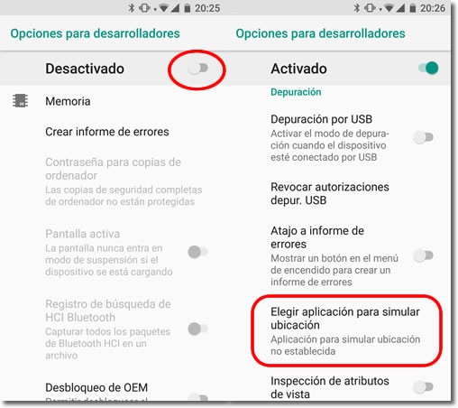 Como configurar el teléfono para que parezca que estamos en otro lugar