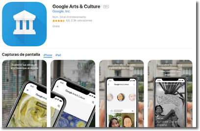 Google Arts & Culture. Una fuente inagotable de cultura y entretenimiento