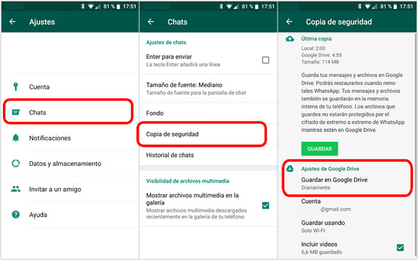 Google Drive borrará las copias de seguridad de Whatsapp antiguas