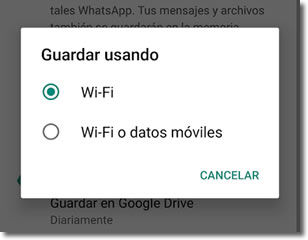Google Drive borrará las copias de seguridad de Whatsapp antiguas