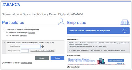 Correo tipo phishing suplantando a Abanca con intento de engaño