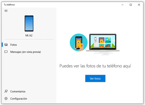 Aplicación Tu Teléfono de Windows 10