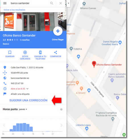 Cuidado con los teléfonos de los bancos que aparecen en Google Maps