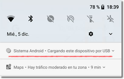 Modos de conectar un Android por USB al ordenador y para qué sirven