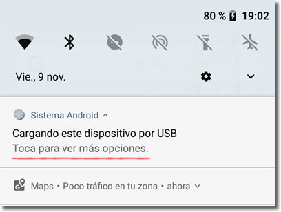 Modos de conectar un Android por USB al ordenador y para qué sirven