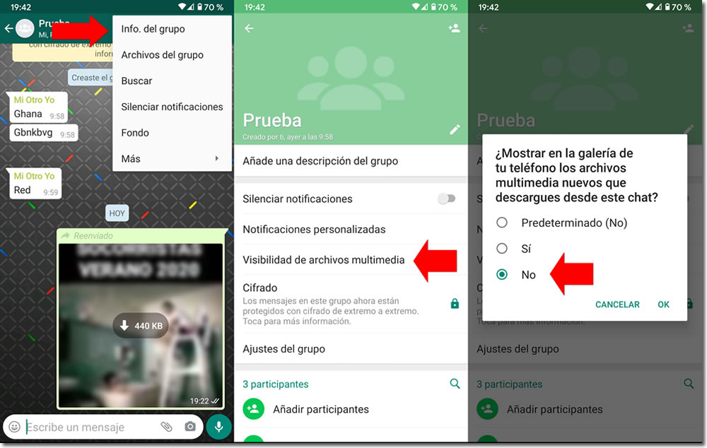 Visibilidad archivos multimedia” en Whatsapp NO evita que se guarden esos archivos - Hijos Digitales